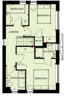 First floor plan of our 3 bed Ennerdale home