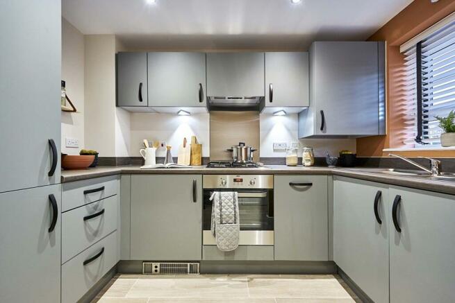 Fitted kitchen with energy efficient appliances