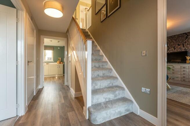 A welcoming hallway with storage