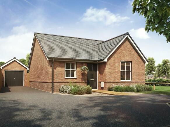 Outside view of the Anson 2 bedroom detached bungalow