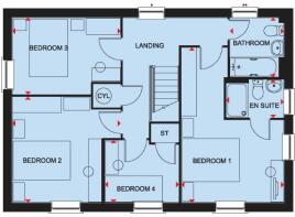Cornell first floor plan - Part L DWH Orchard Green Kingsbrook