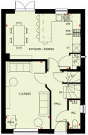 Ground floor plan of the Chester 4 bedroom home at Okement Park