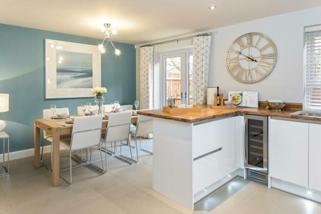 Open plan kitchen in the Chester 4 bedroom home