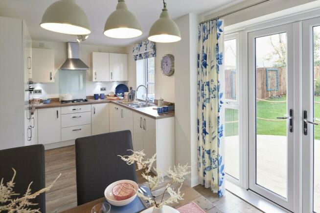 Open plan kitchen in the Hemsworth 4 bedroom home