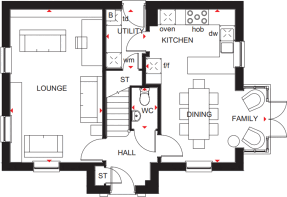 Hollinwood gf plan @ Parc Fferm Wen DWH