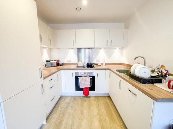 Open plan kitchen and living area