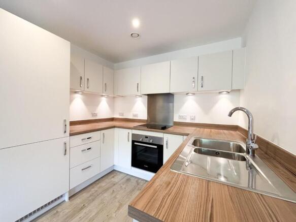 Open plan kitchen and living area