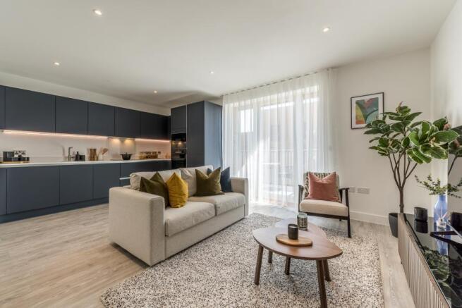 Lampton 1 bed Kitchen/Living Area - April