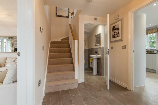 Hallway and convenient cloakroom