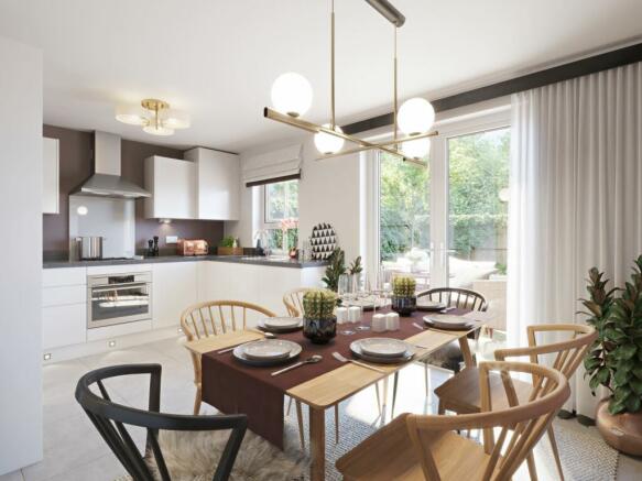 Ellerton - kitchen/dining room with french doors to garden