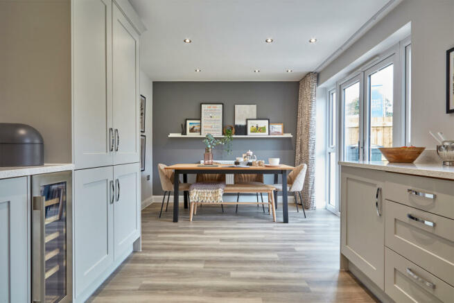 Open plan kitchen in the Kingsley 4 bedroom home