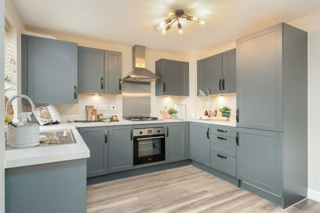 Internal view of the Maidstone fitted kitchen. 3 bed home.