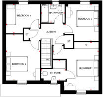 First floor layout for the Hemsworth by Barratt Homes at Ceres Rise, Swaffham