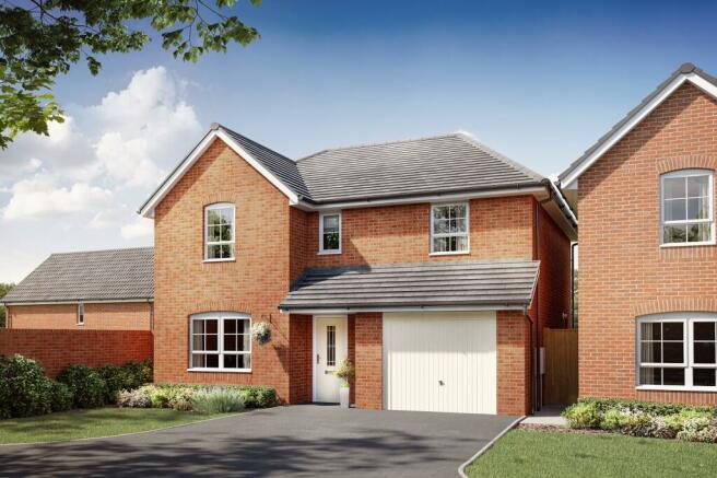 CGI of the external view of the Hemsworth with integral garage at Ceres Rise