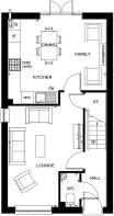 Ground floor layout for the Matlock by Barratt Homes at Ceres Rise, Swaffham