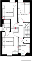 First floor layout for the Matlock by Barratt Homes at Ceres Rise, Swaffham