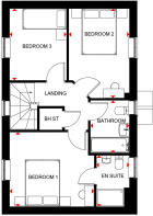 First floor layout for the Martham Special by Barratt Homes at Ceres Rise, Swaffham