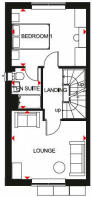 First floor plan of our 4 bed Kingsville home