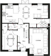 Ground floor plan of our 5 bed Lamberton home