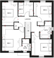 First floor plan of our 5 bed Lamberton home