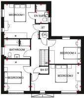First floor plan of our 4 bed Alnmouth home