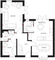 Ground floor of the 4 bedroom Avondale at Ecclesden Park