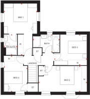 First floor of the 4 bedroom Avondale at Ecclesden Park