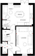 Ground floor of the 4 bedroom Ingleby at Ecclesden Park July 2024