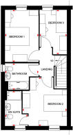 Weaver first floor plan at Fairfax Heath