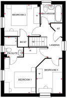 Hadley first floor plan at Fairfax Heath