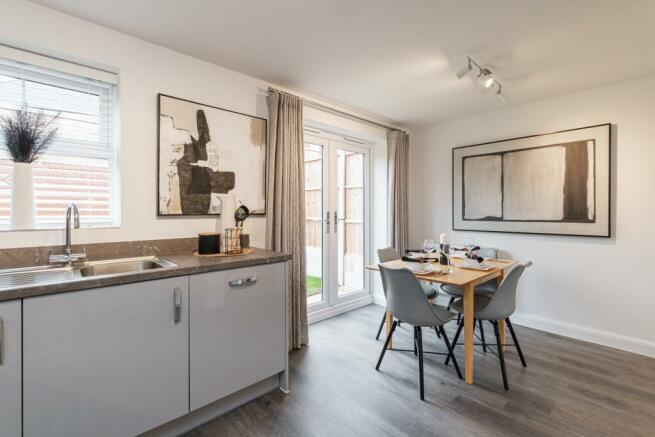 Plot 94 Archford Olive Park dining area with French doors