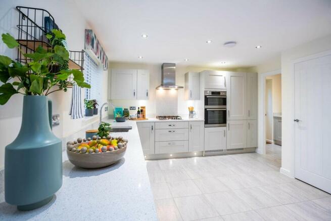 There's ample space in the beautifully designed kitchen