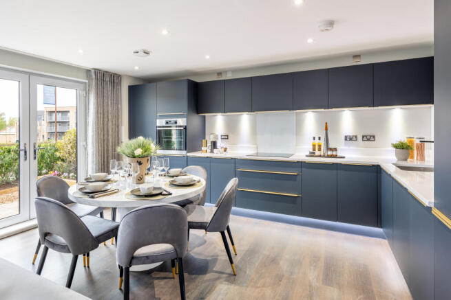Kitchen/dining space in 3 bedroom apartment
