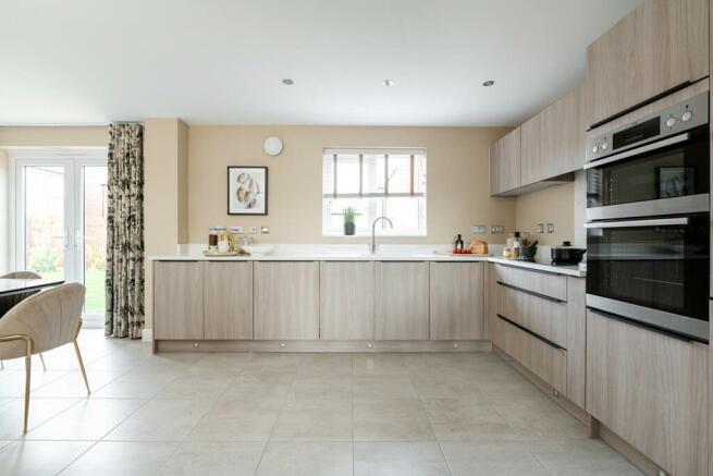A spacious kitchen is ideal for family meal time
