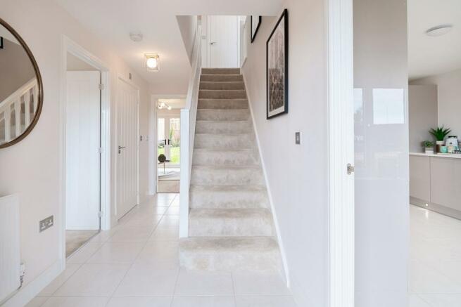 The Marford has a bright and spacious hallway with under stairs storage