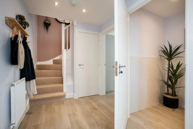The Trusdale has a spacious hallway with convenient downstairs toilet