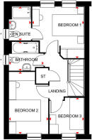 Archford first floor plan at Treledan