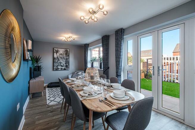 Interior view of our 4 bed Radleigh dining space