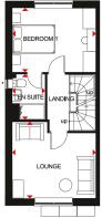 First floor plan of our 4 bed 3 storey Kingsville home