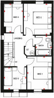 First floor plan of our 5 bed Oxford home