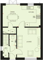 Ground floor plan of our 3 bed Collaton home