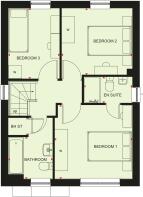 First floor plan of our 3 bed Collaton home
