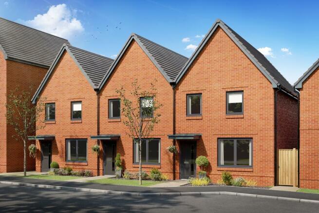 External CGI of the terraced archfords at Forest Walk phase 2