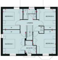 First floor floorplan of The Bradgate