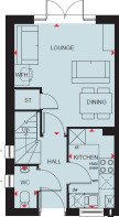 Wilford ground floor plan at Barum Knoll