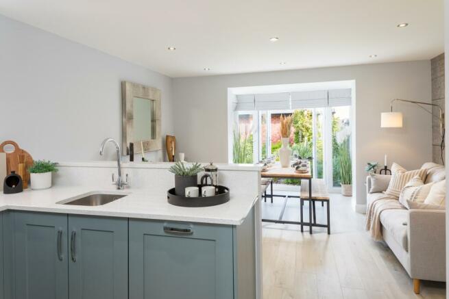 Open plan kitchen The Greenwood 3 bedroom home