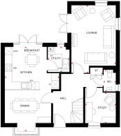Ground floor of the 4 bedroom Avondale with Square Bay
