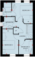 First floor of the 3 bedroom Archford