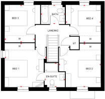 First floor of the 4 bed Bradgate