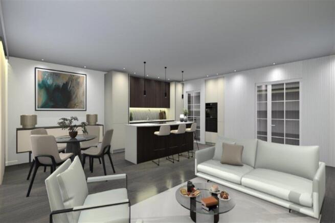 Open plan kitchen/di